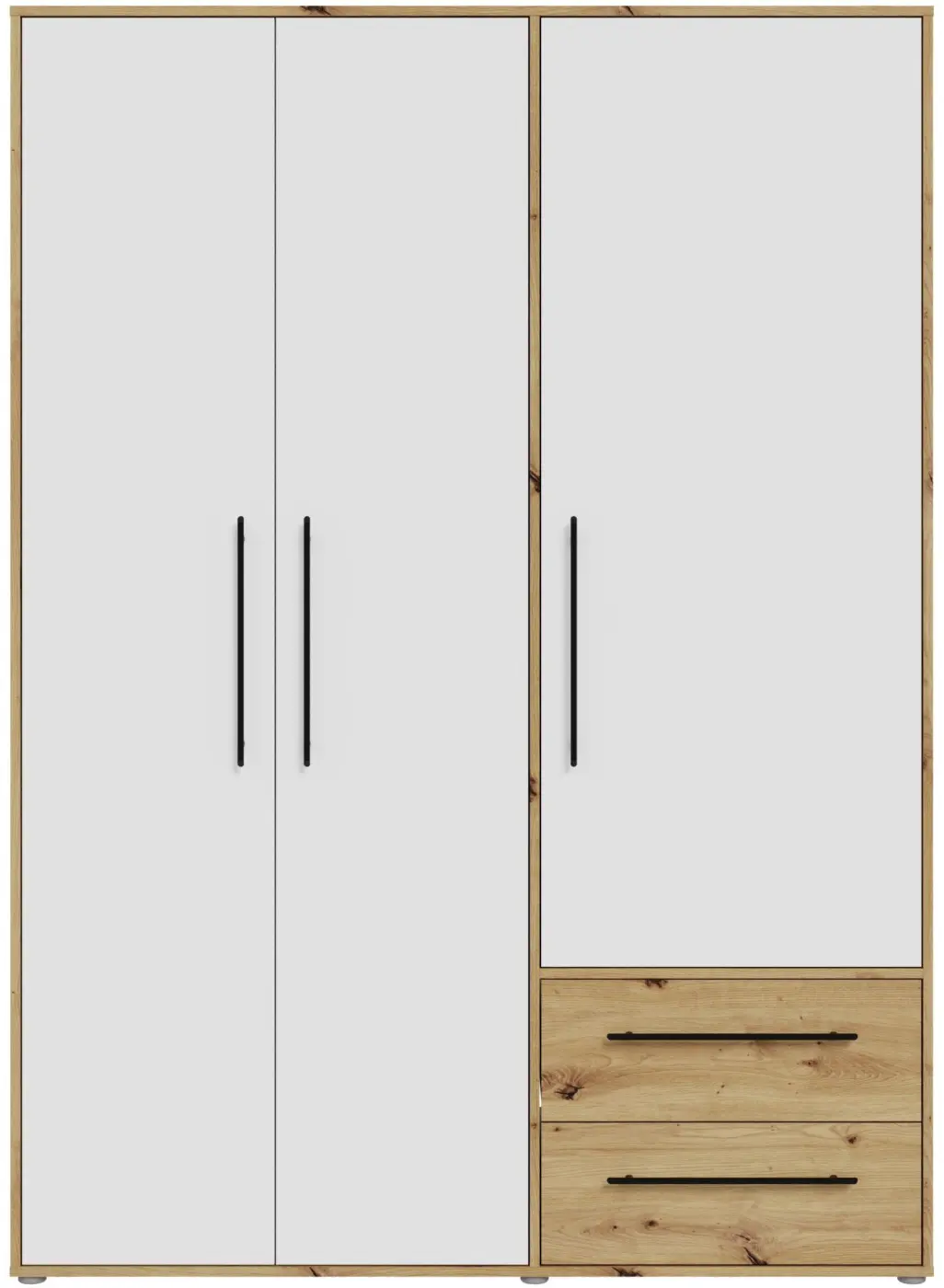 Drehtürenschrank Mokkaris 3-türig Artisan Eiche/weiß