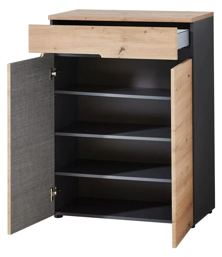 Schuhschrank Memphis Artisan Eiche / graphit