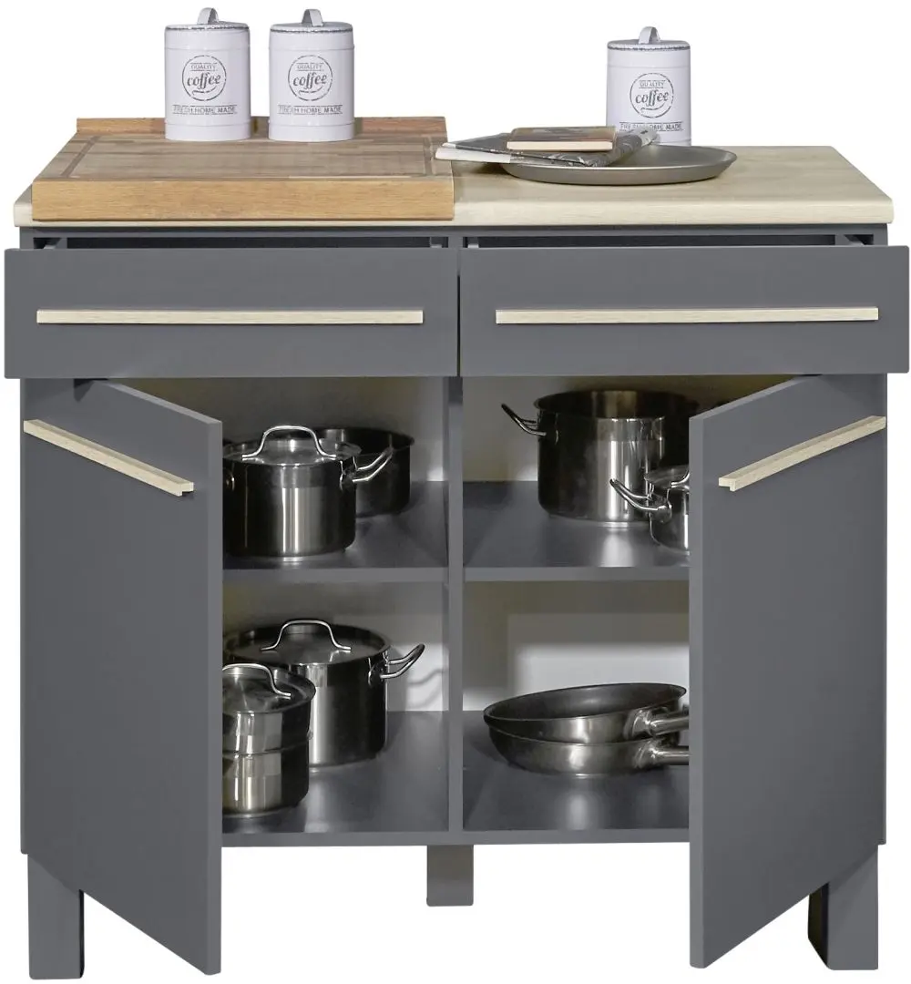 Unterschrank Bilberry 100 cm anthrazit