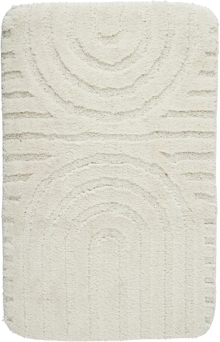 Badematte 45 x 70 cm weiß mit Struktur