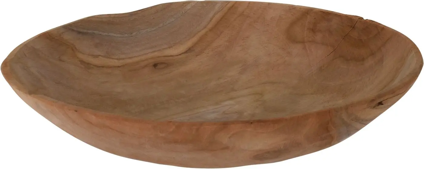 Schale aus Teakholz rund