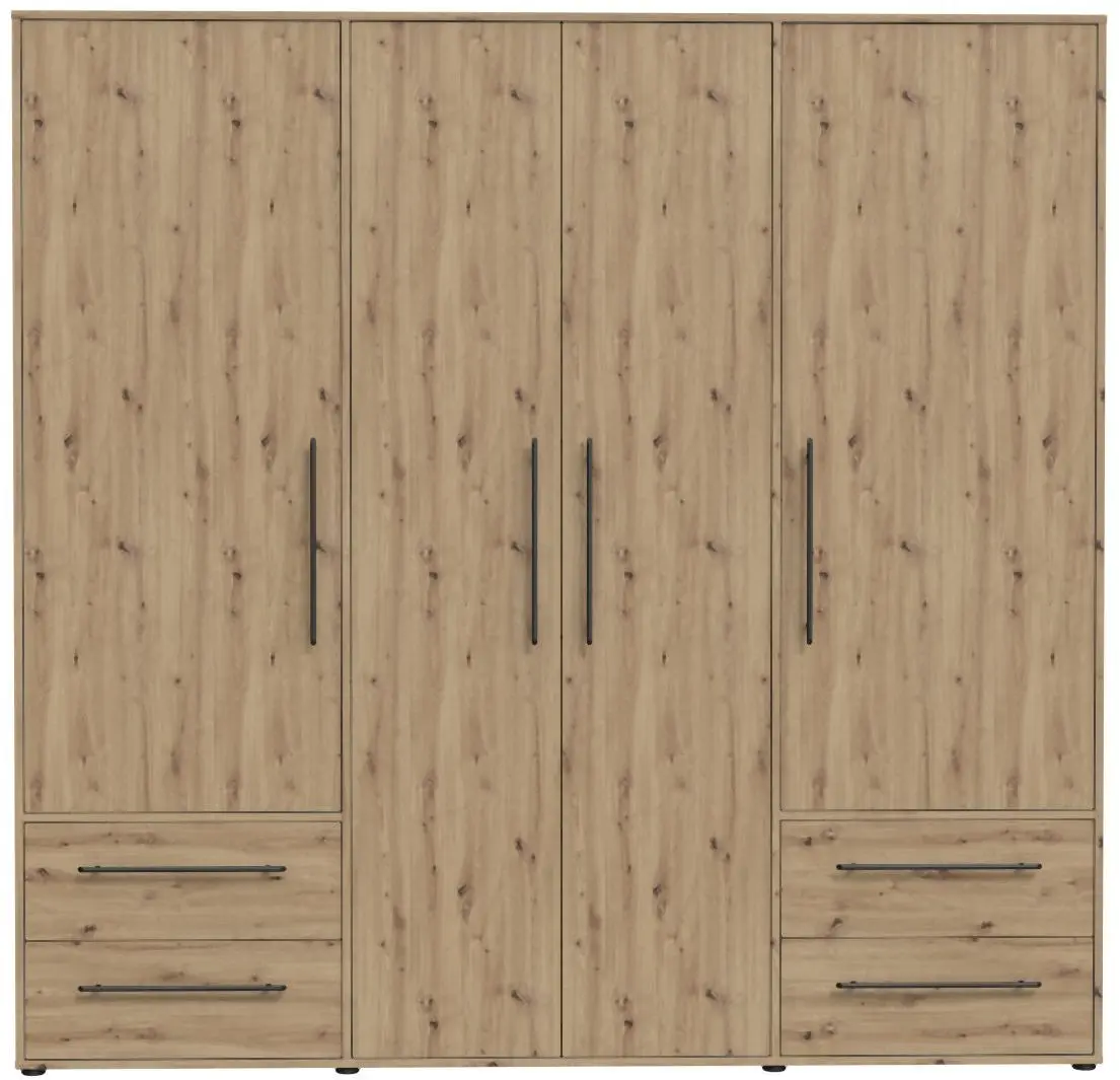Drehtürenschrank Mokkaris 4-türig Artisan Eiche
