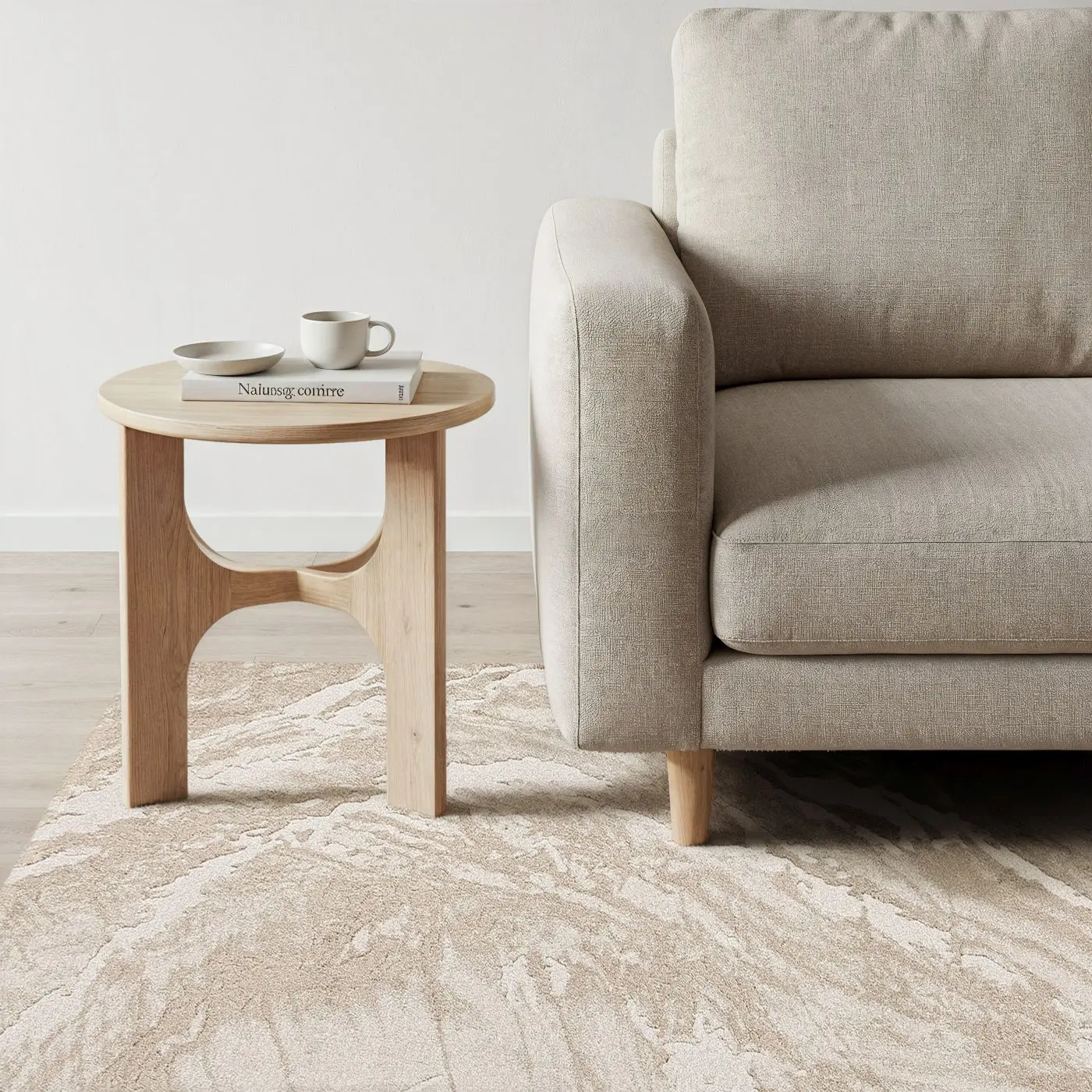 Teppich Resist 80 x 150 cm greige mit Muster