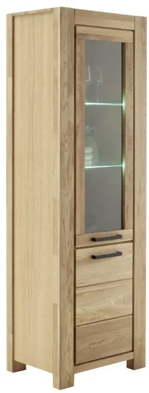 Vitrine rechts Silias Wildeiche massiv Vitrine rechts Silias Wildeiche massiv