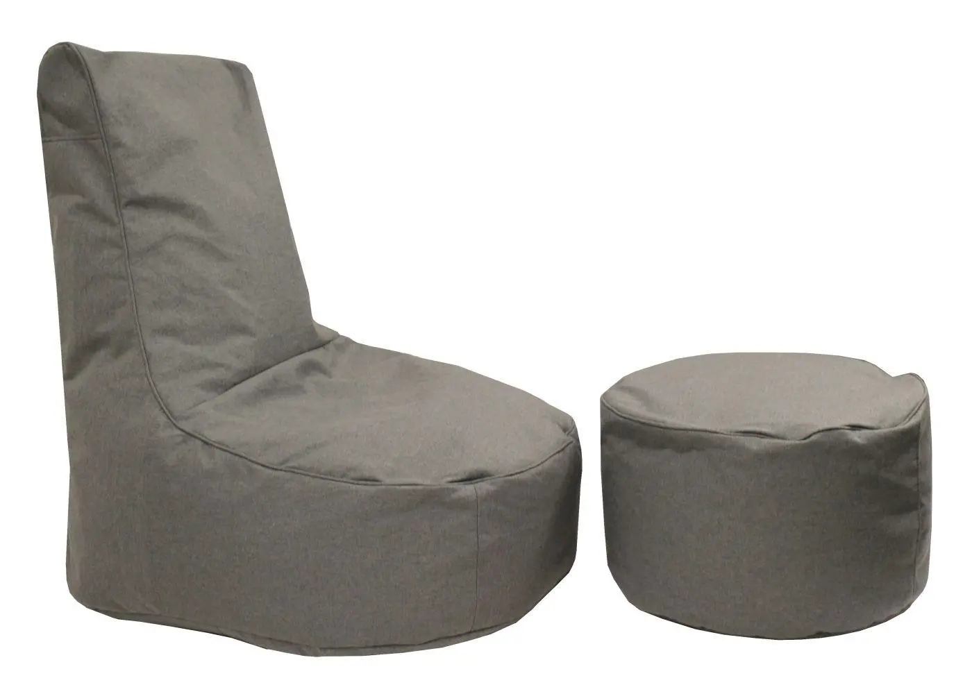 Hocker Pouf in Microfaser ash