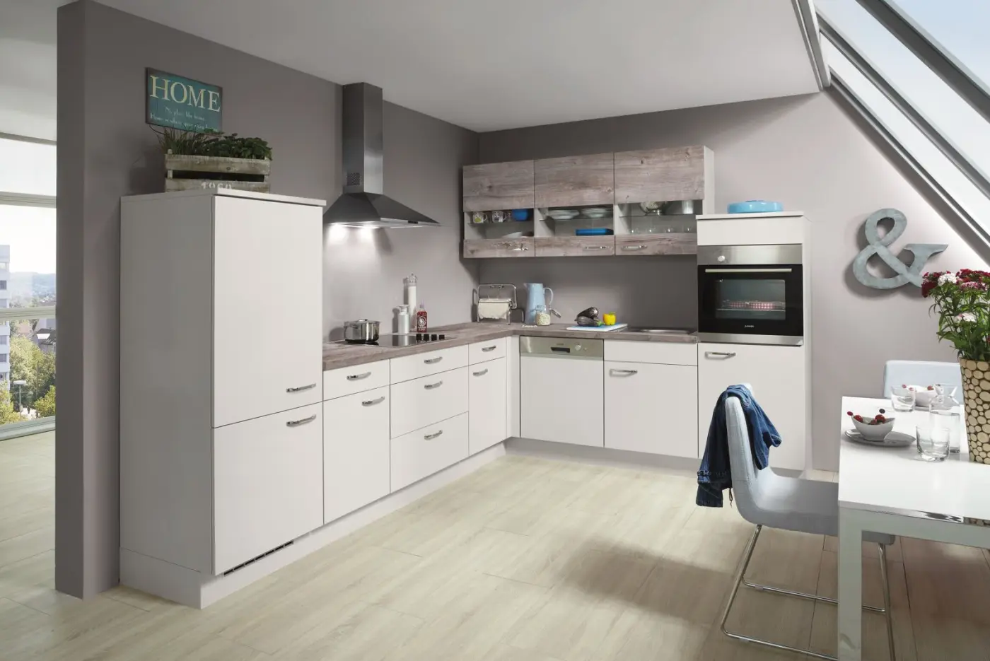 Winkelküche nobilia Touch Magnolia Supermatt