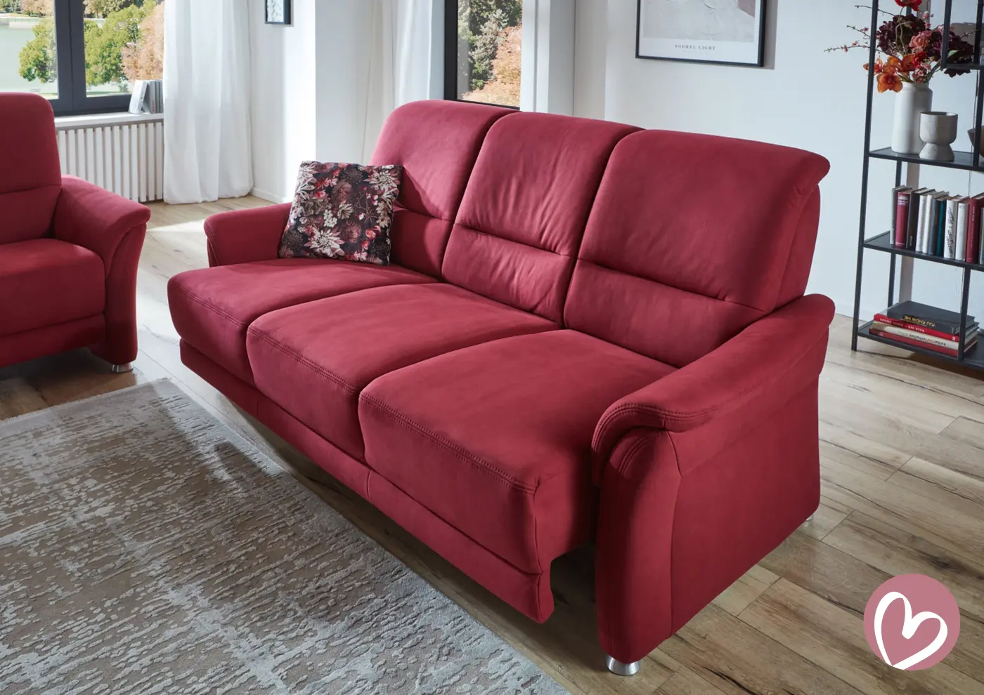 3-Sitzer PP-PF23182 rot couchliebe.