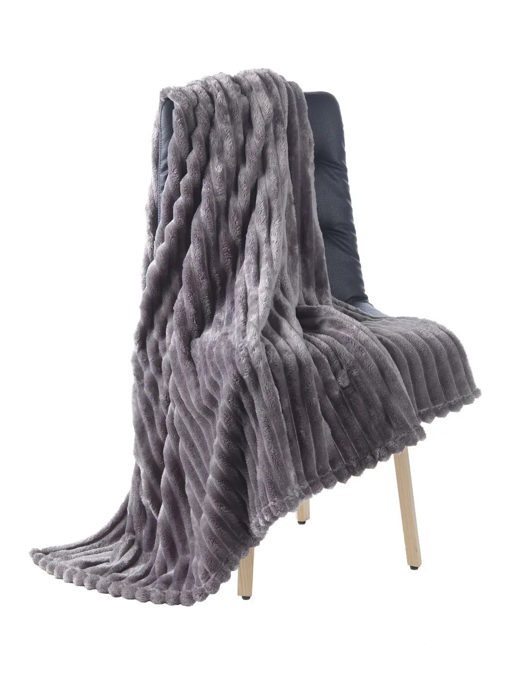 Wohndecke Flanell grau