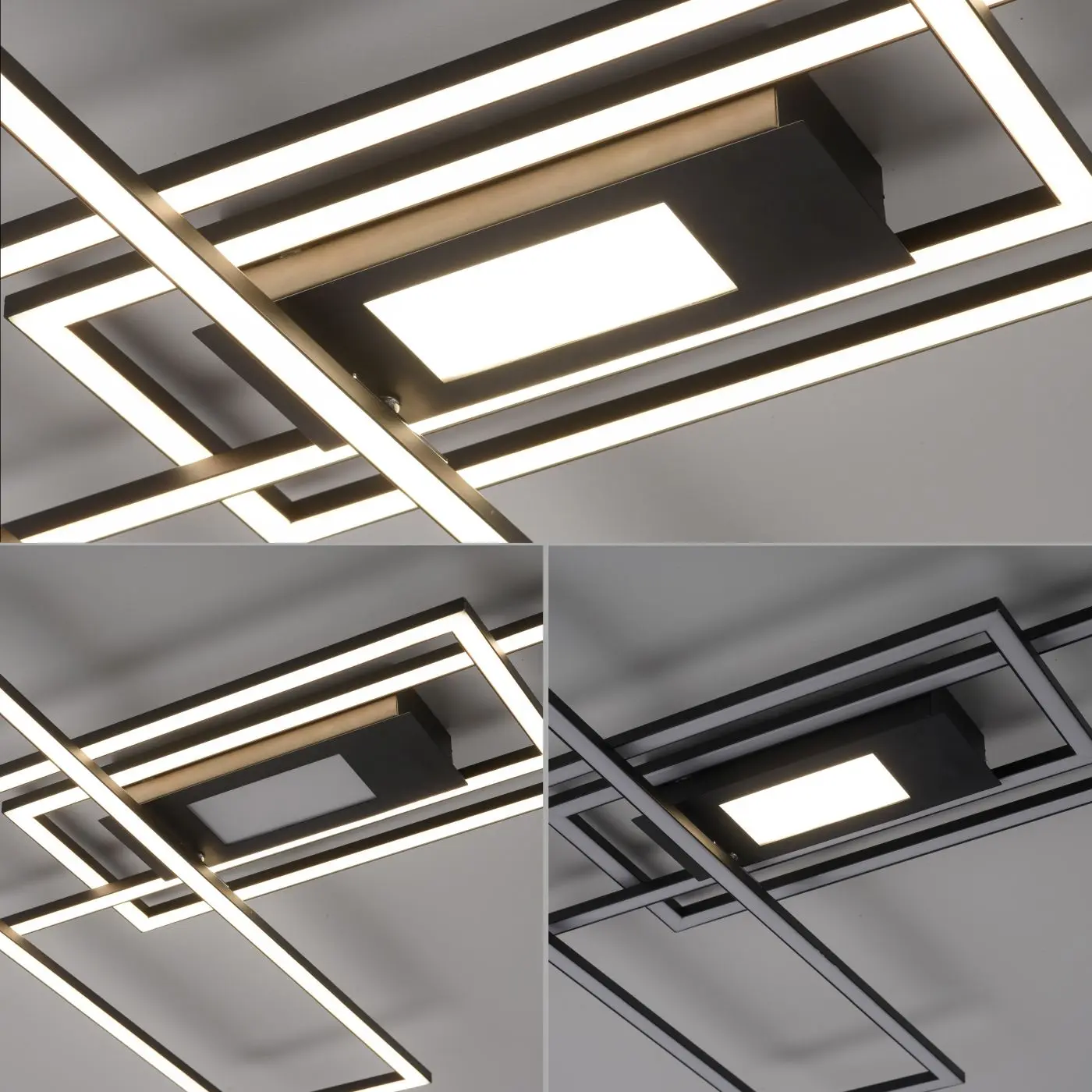 LED Deckenleuchte Asim schwarz