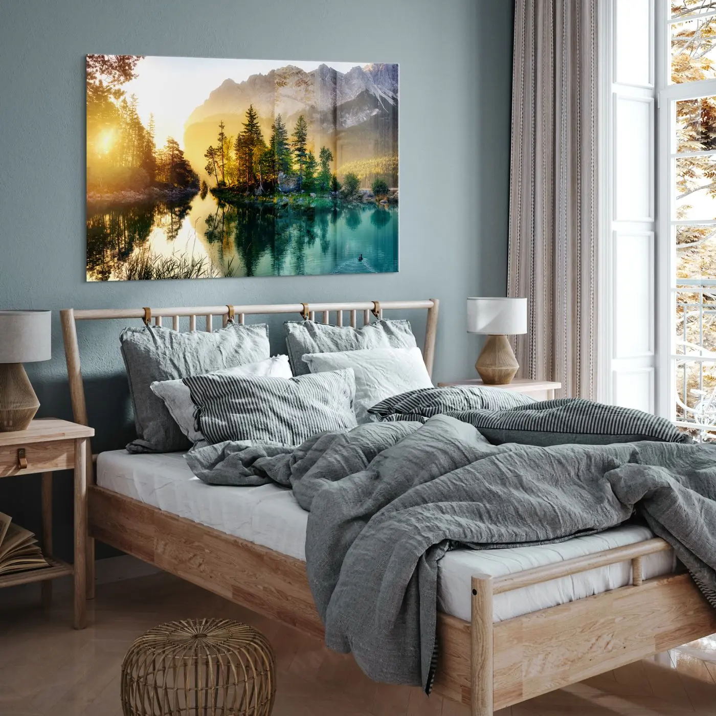 Glasbild Valley 80 x 120 cm