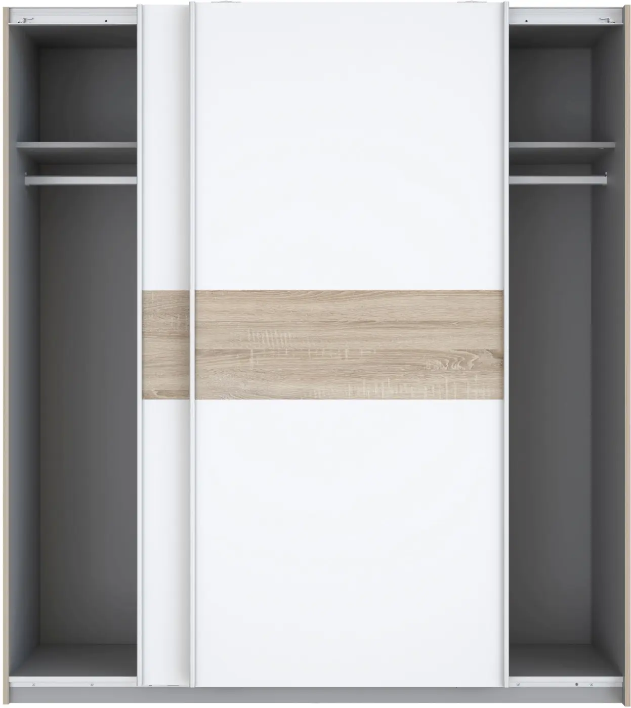 Schwebetürenschrank 2-türig Winnie Sonoma Eiche/weiß