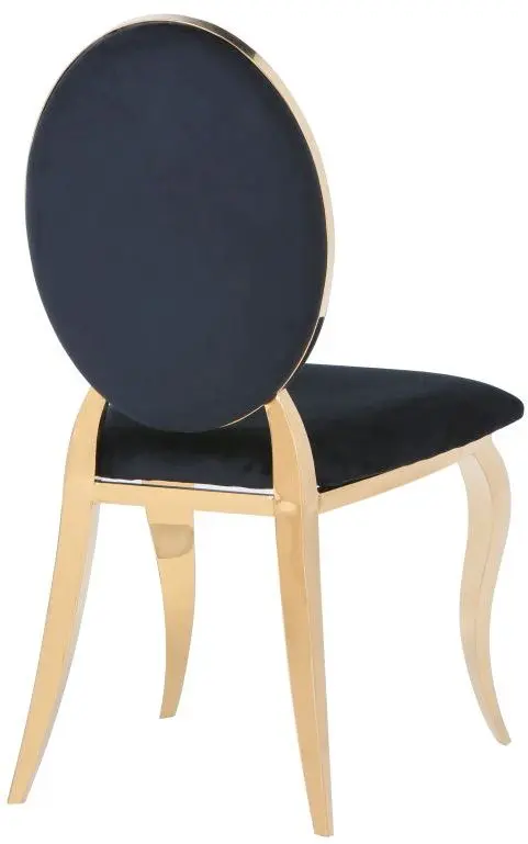 Vierfuß-Stuhl ST009G-S schwarz/gold