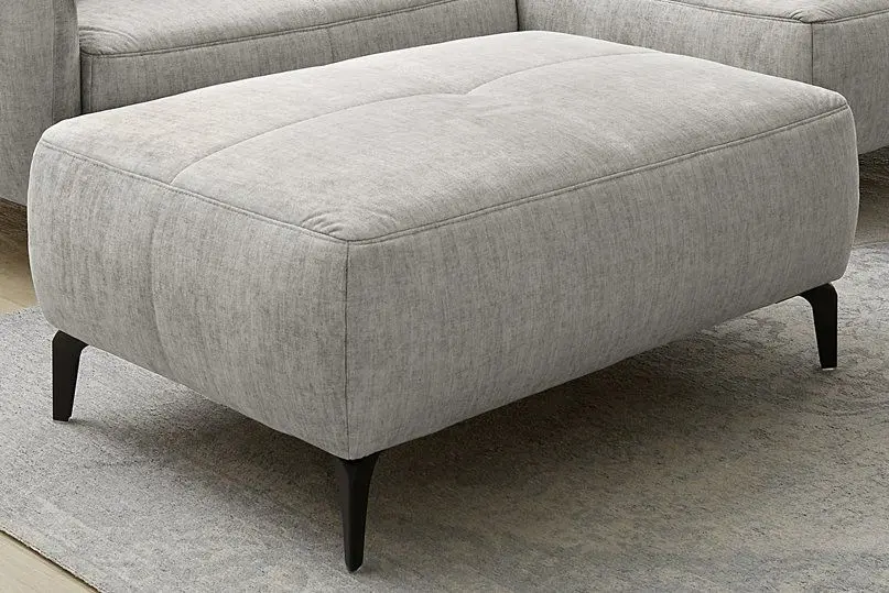 Hocker Salo Veloursstoff grau