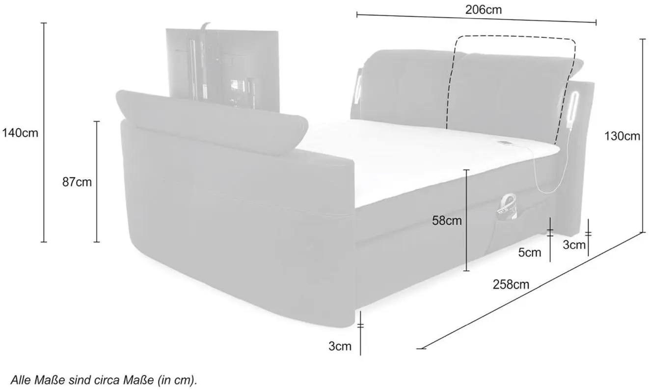 Boxspringbett Moviestar Mix 180 x 200 cm 