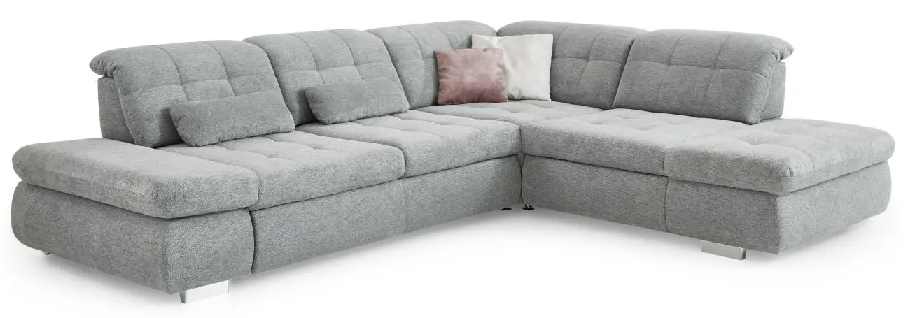 Wohnlandschaft couchliebe. LS760719 grau mit Zusatzfunktionen