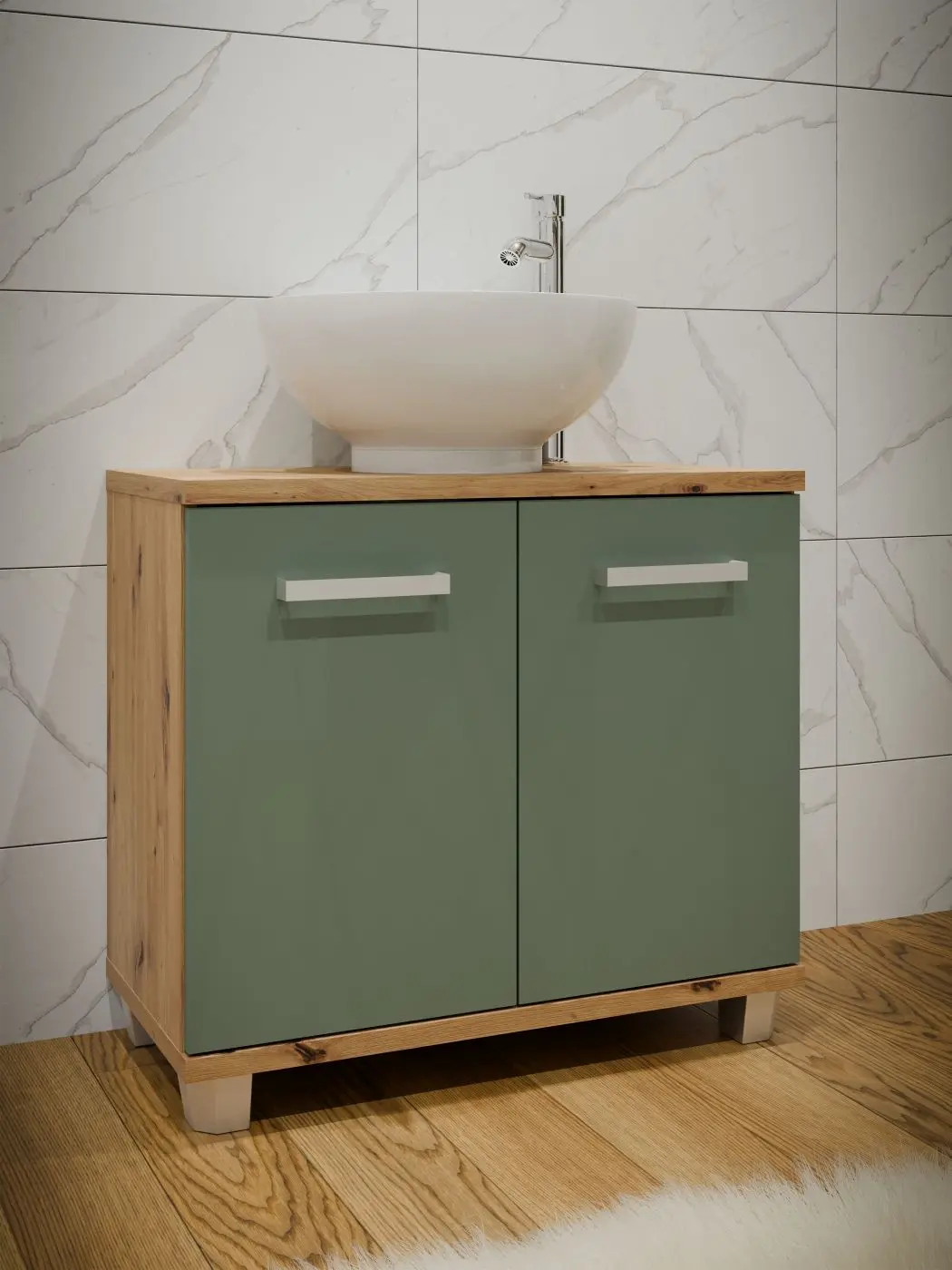 Waschbeckenunterschrank Veris Artisan Eiche/salbei