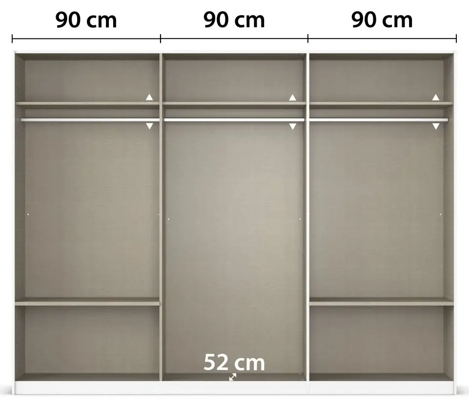 Schwebetürenschrank Elara 3-türig weiß