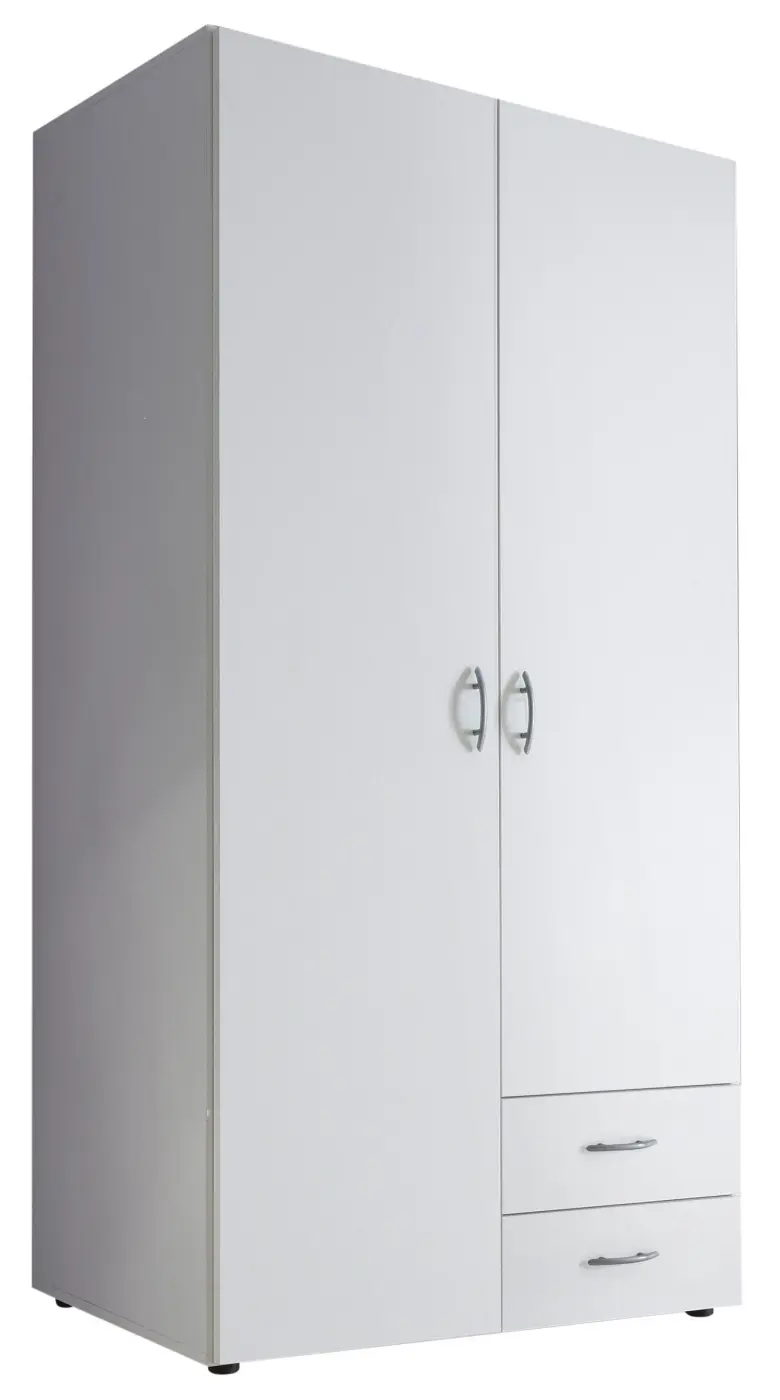 Drehtürenschrank Base 2-türig weiß