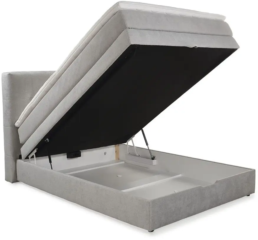 Boxspringbett Amy 140 x 200 cm grau