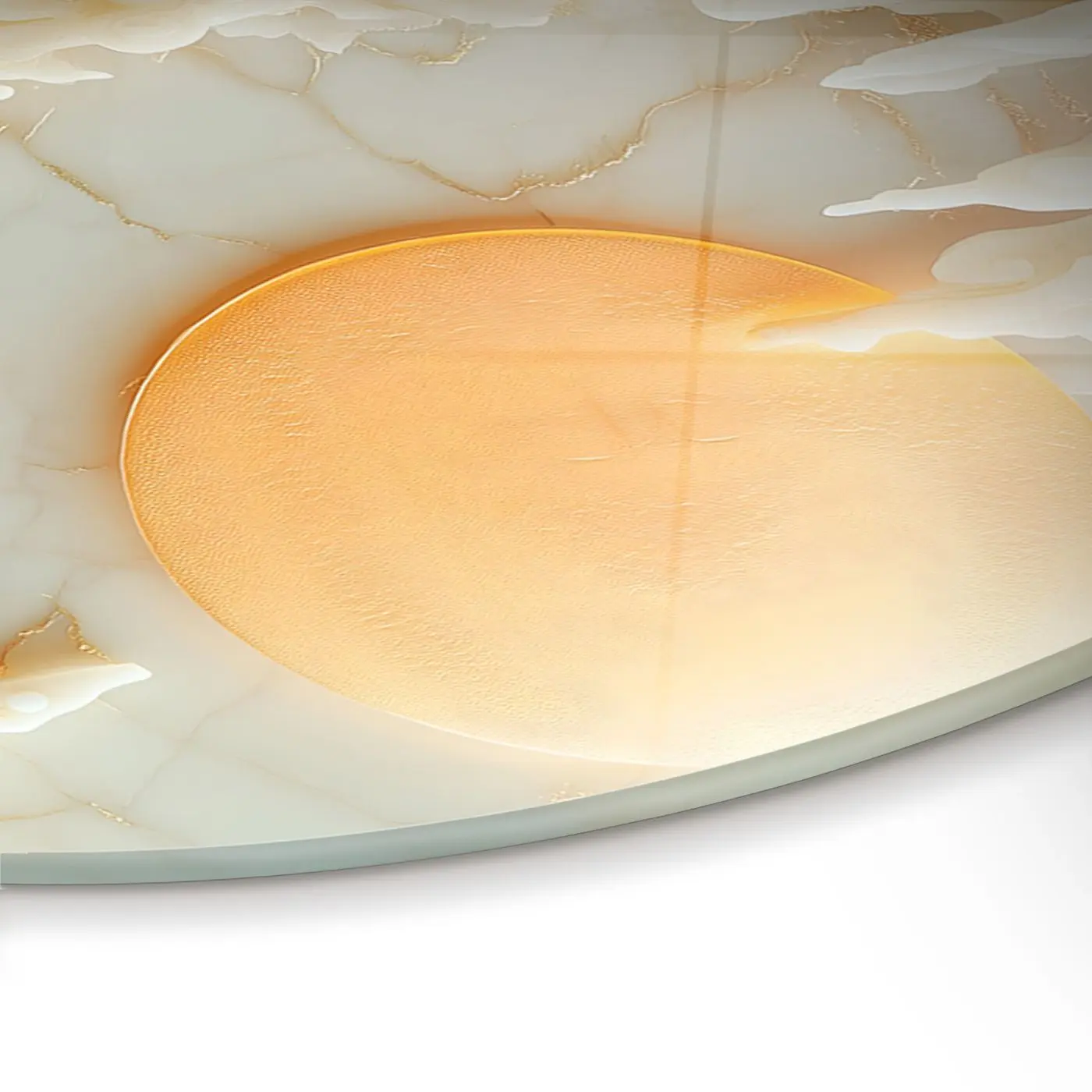 Glasbild gebogen Jade 70 x 100 cm