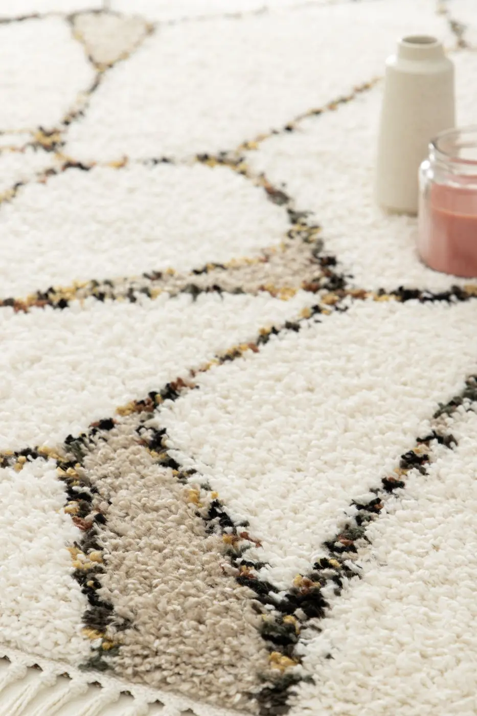 Teppich Bedouin 160 x 230 cm creme gemustert