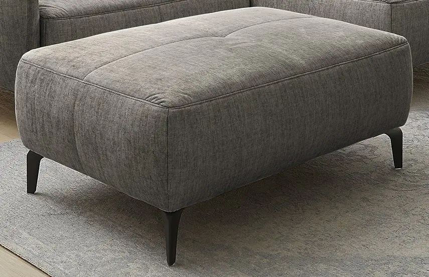 Hocker Salo Veloursstoff dunkelgrau