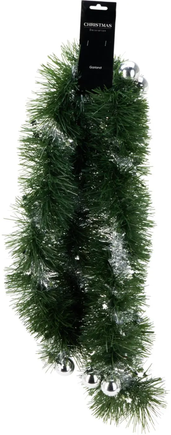 Girlande 270 cm grün/silber