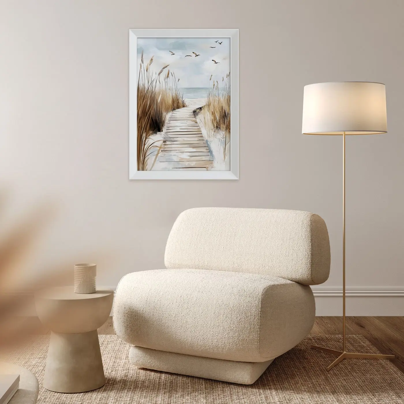 Bild gerahmt Coastal Path 50 x 70 cm