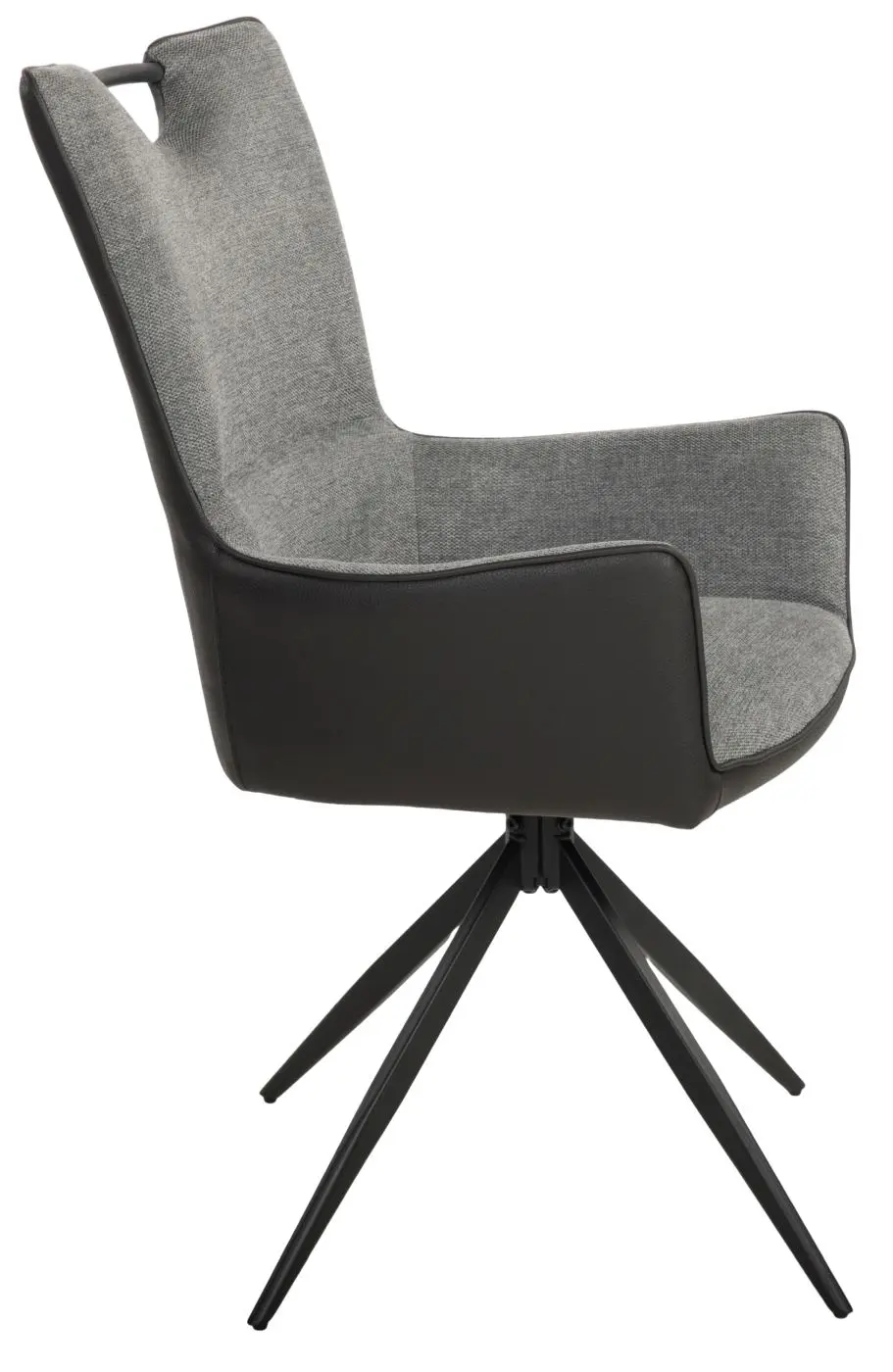 Armlehnstuhl Valeria Microfaser schwarz