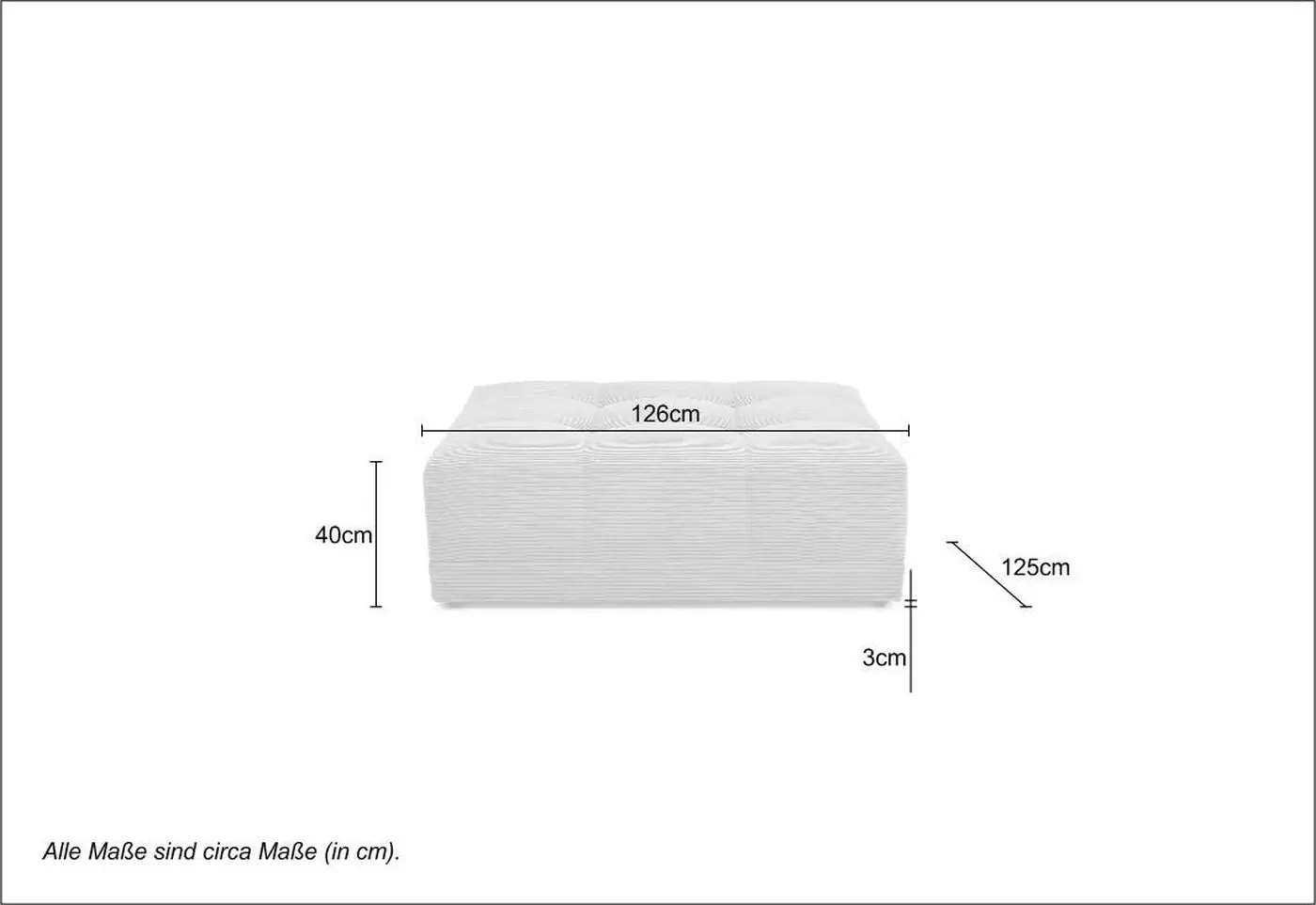 Hocker Janni Cord grau