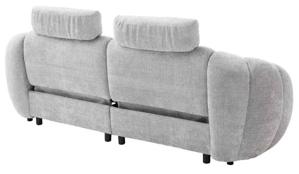 Sofa Kinsale hellgrau inkl. elektr. Relaxfunktion