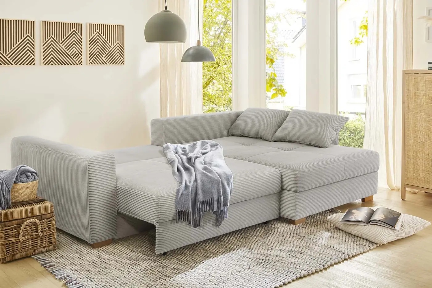 Wohnlandschaft Kampen Cord greige