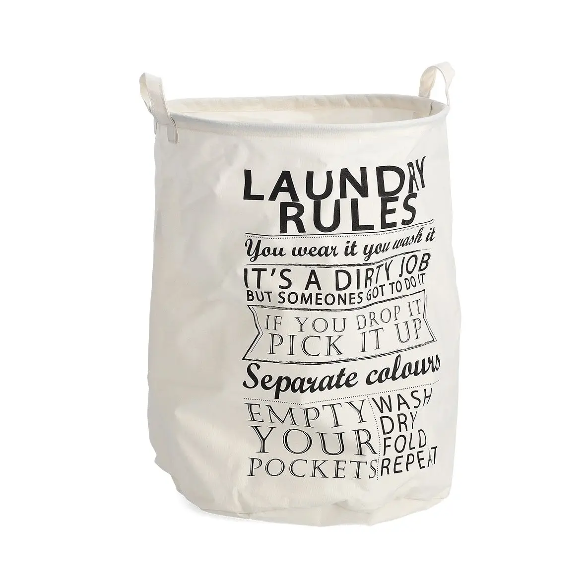 Wäschesammler Laundry Rules 38 x 48 cm