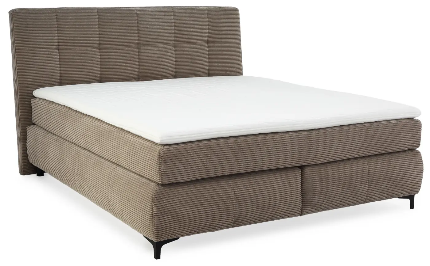 Boxspringbett Beatrice Max 180 x 200 cm taupe Boxspringbett Beatrice Max 180 x 200 cm taupe