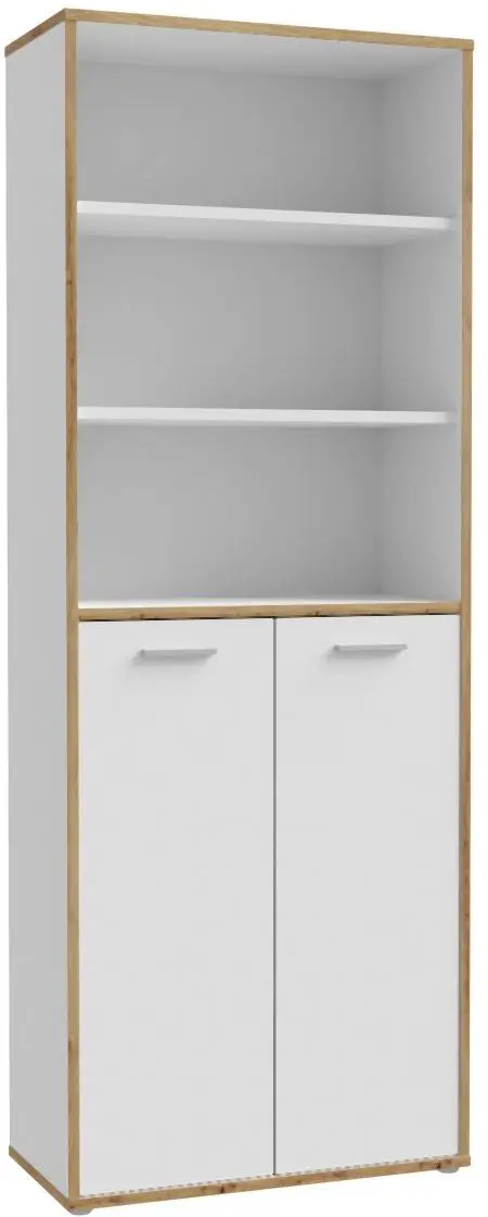 Büroschrank Keflavik weiß / Artisan Eiche Büroschrank Keflavik