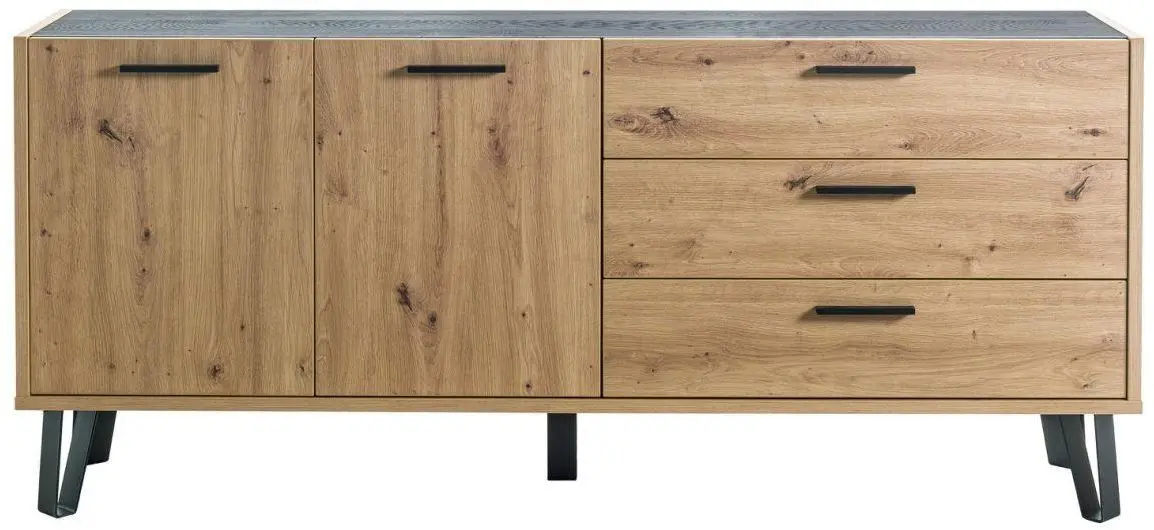 Sideboard Vitruvia Artisan Eiche Nachbildung/schwarz