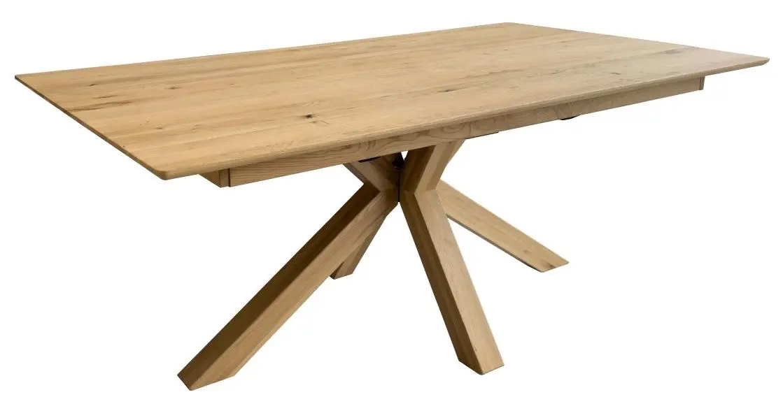 Esstisch TI-0657 Wildeiche massiv ausziehbar