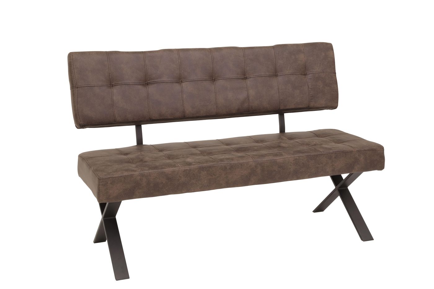 Bank mit Rückenlehne Donna Vintage braun