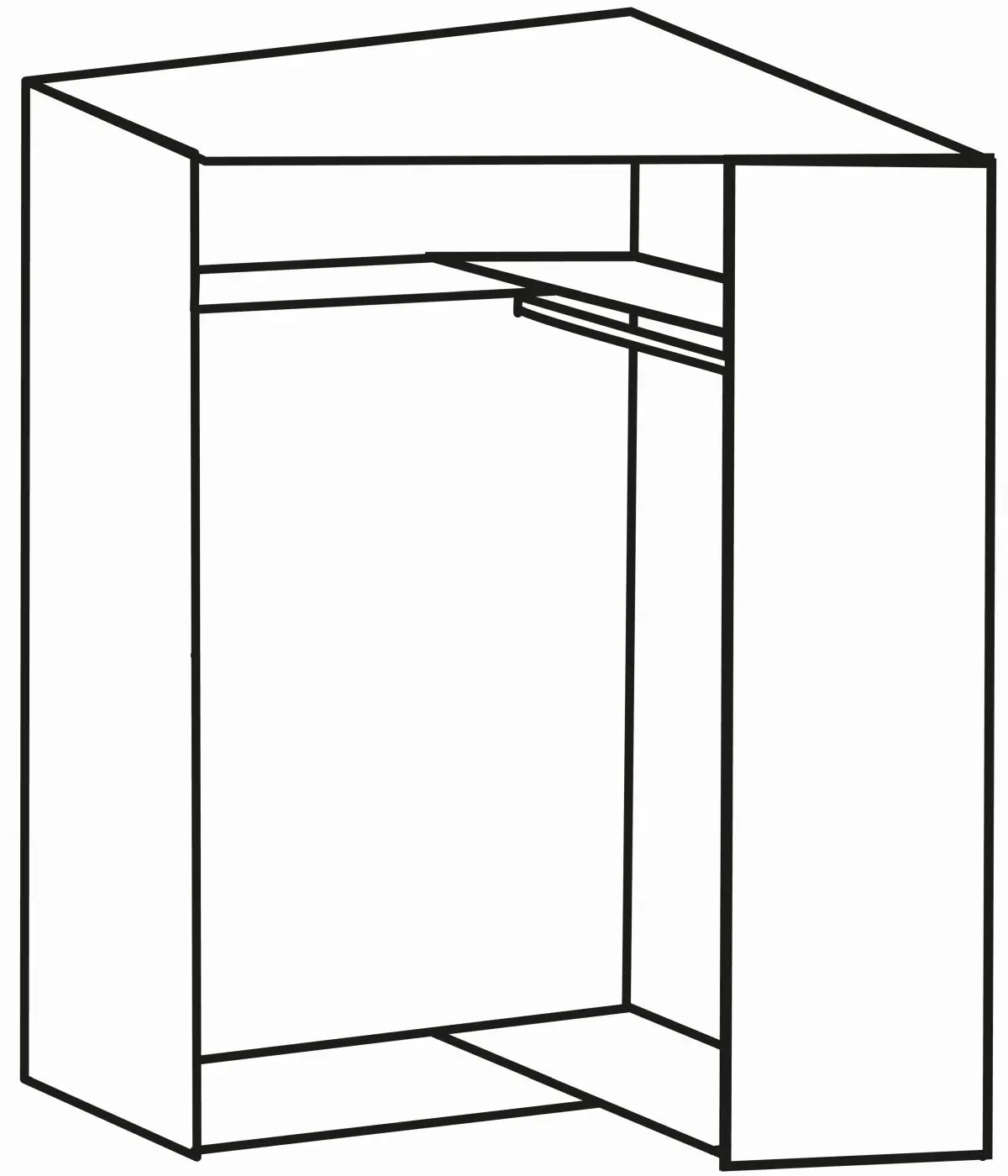 Eckschrank New York 1-türig saharagrau