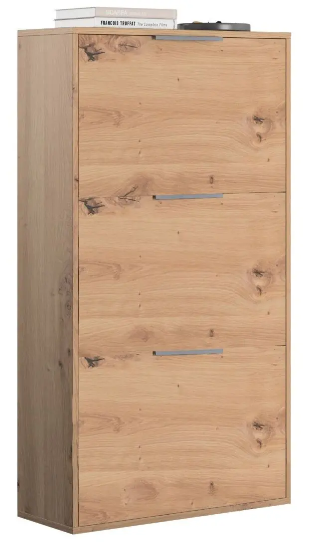 Schuhkipper Espresso 3 Klappen Artisan Eiche