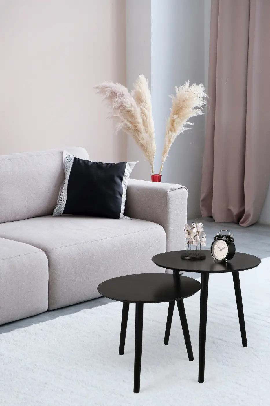 2er Set Beistelltische Vilma schwarz