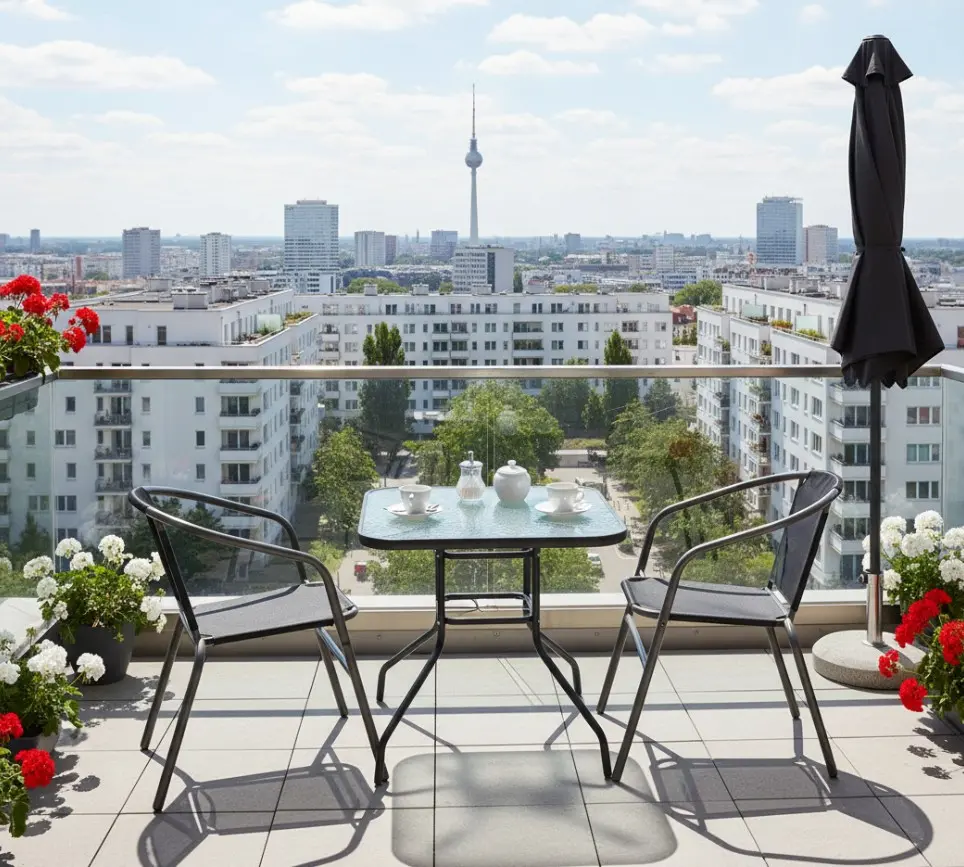 Gartenstuhl schwarz stapelbar