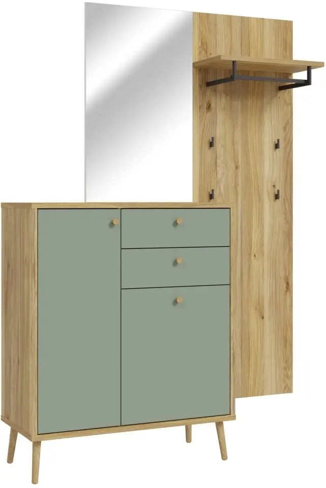 Kompaktgarderobe Whenua Salbei-grün