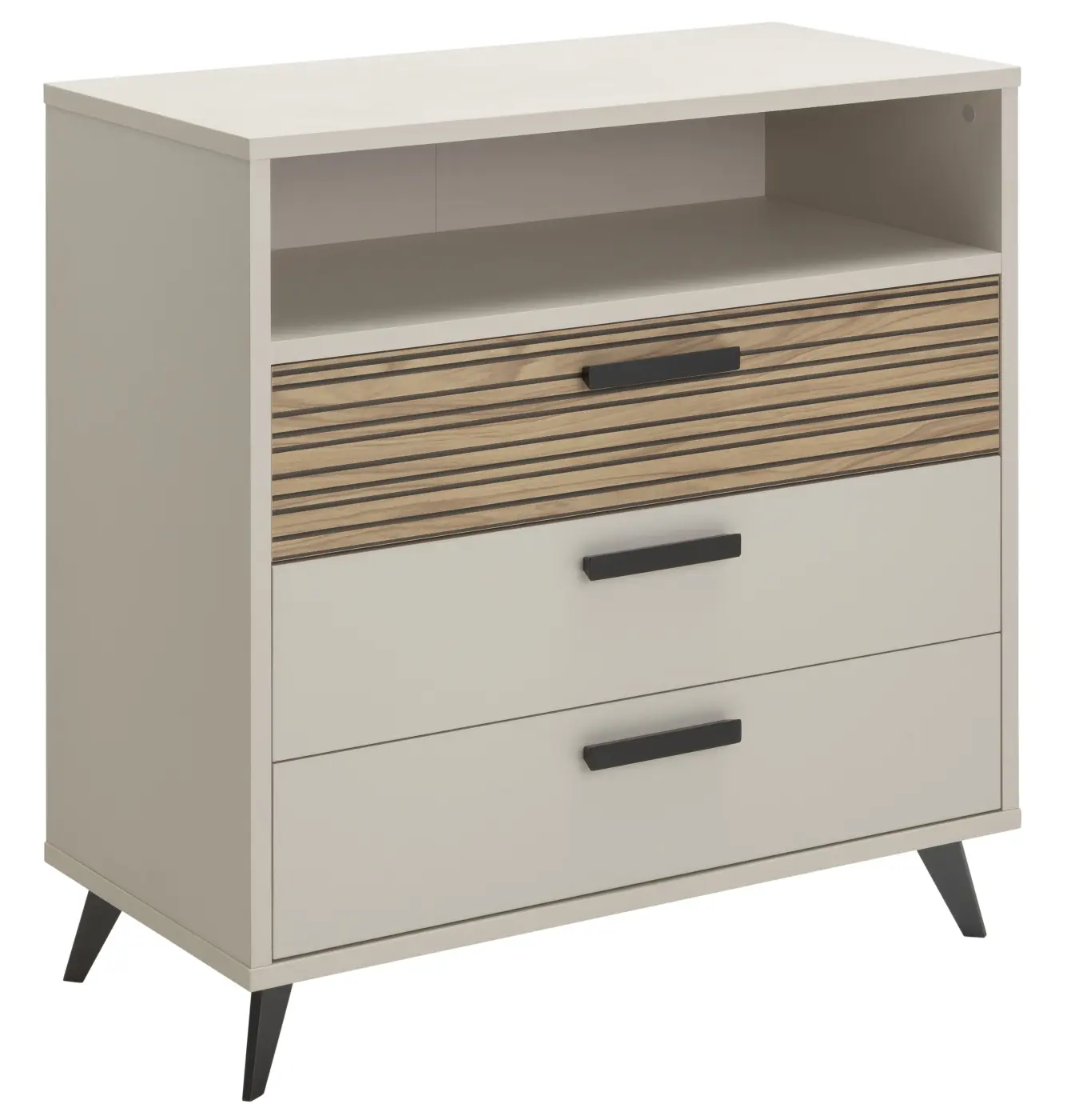 Kommode Bravo cashmere/strippedwood