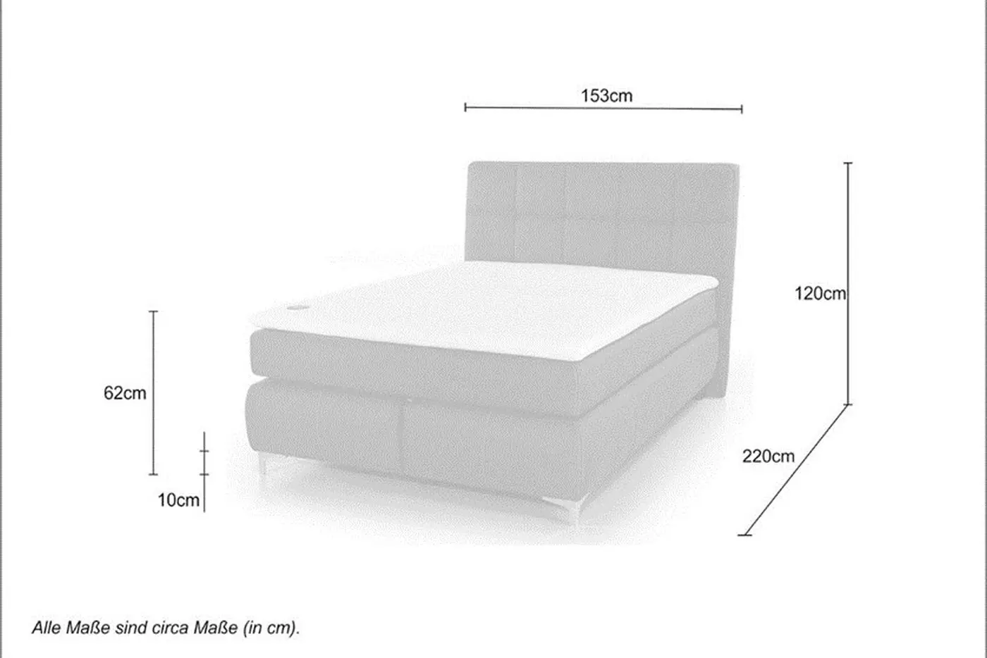 Boxspringbett Beatrice 140 x 200 cm