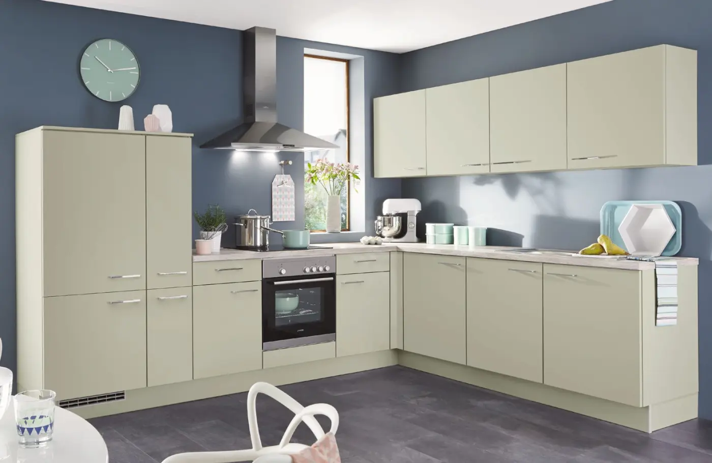 Winkelküche nobilia Senso Jade premium matt | 06776300