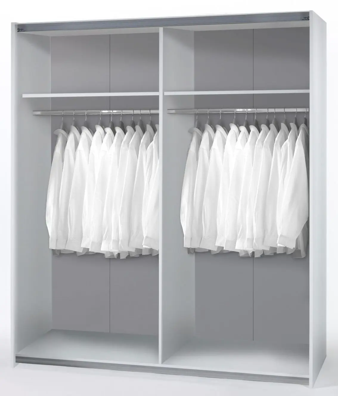 Schwebetürenschrank Time 2-türig weiß