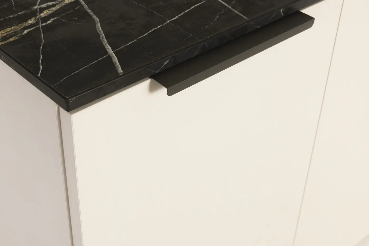 Waschbeckenunterschrank Promessa cashmere/Sahara Marmor