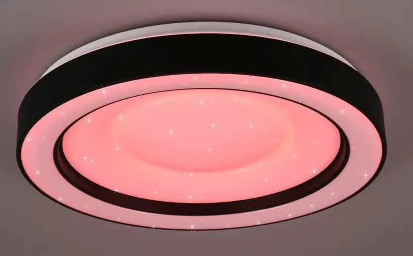 LED-Deckenleuchte Arco mattschwarz Ø 49 cm