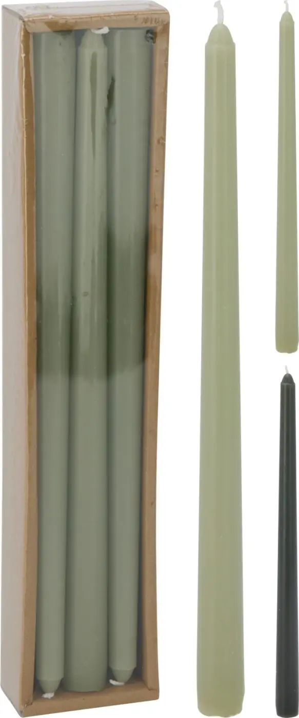 Stabkerzen 6er Set grün